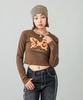 Casual SPRAY BUTTERFLY PRINT BABY TEE BROWN X-girl L/S