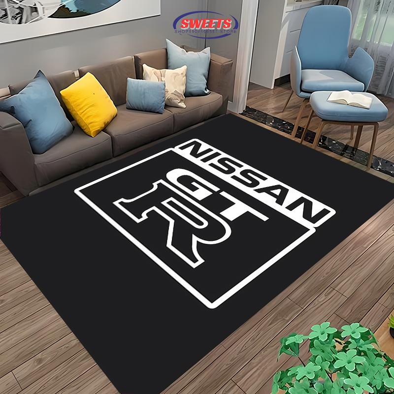 Retro GTR Racing Car Carpet, Living Room and Bedroom Household Items, Children's Room Sofa Mat,Doormat Floor Anti-slip Rug Gift