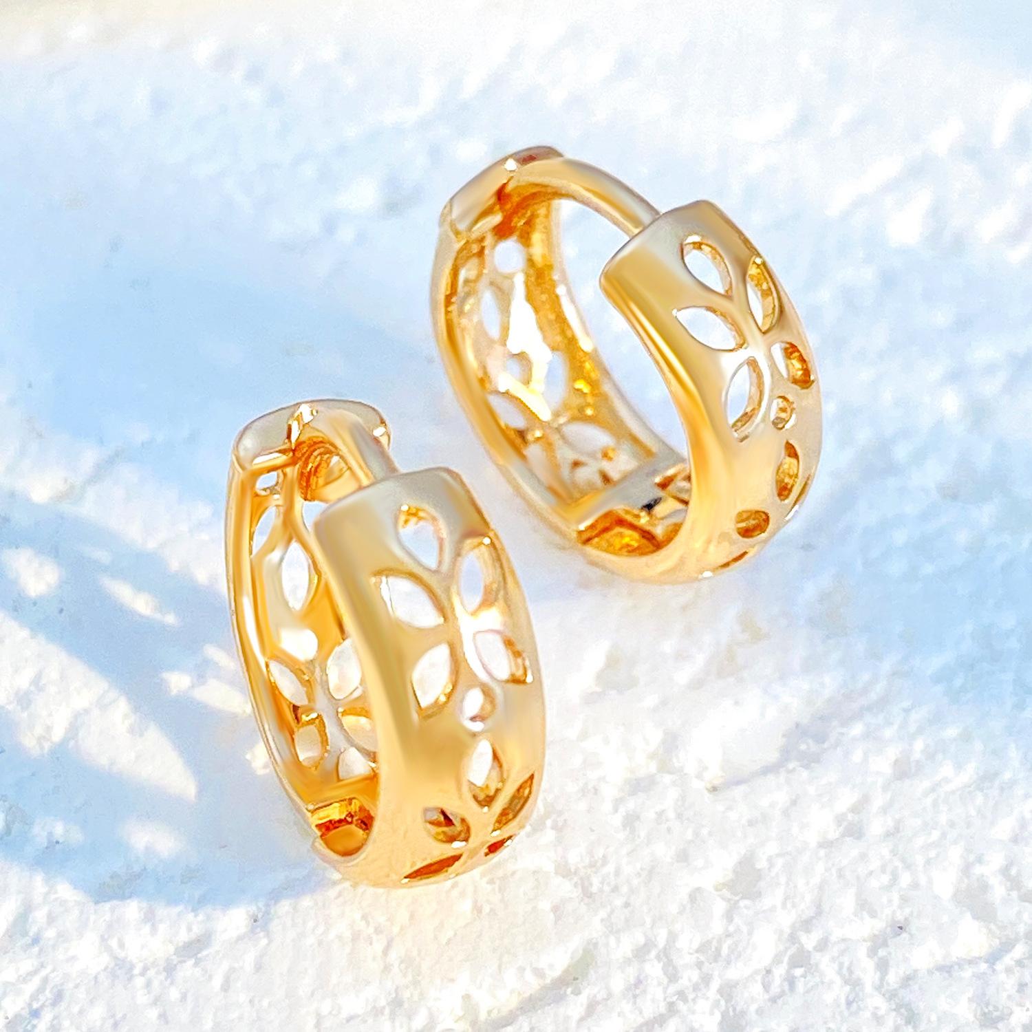 

Модные универсальные серьги-кольца в новом инс-стиле, с нерегулярным полым принтом, персонализированные трендовые серьги-клипсы