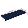 Self Adhesive Stair Treads 15 pcs 65 x 21 x 4 cm Navy Blue Rectangular Edge