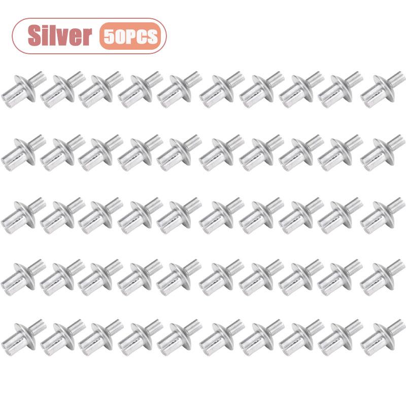 10-100PCS Aluminum Hammer Drive Rivets with Flat Round Head for Fast Metal To Plastic Fastening and Sheet Material Bonding