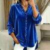 DICFY Women's Fashion Casual Autumn Winter Long Sleeve V-Neck Blouses & Shirts