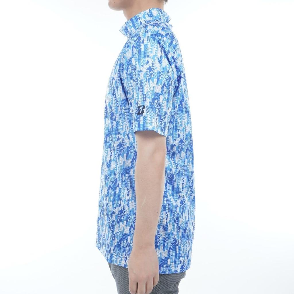 Bridgestone Golf Retro Short Sleeve Mock Neck Shirt 3GE05A Men's BL