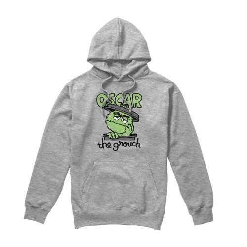Sesame Street Unisex Adult Oscar The Grouch Can Heather Hoodie