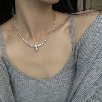 Strong Pearl Necklace with Niche Design, High-end Clavicle Chain, Broken Sub Clavicle Chain, New Trend