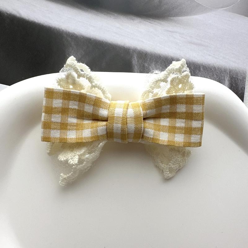 Girls Bowknot Lace Headwear Solid Color Hair Accessories Lovely Headwear Hairpins Advanced  Princess Headdress Barrettes