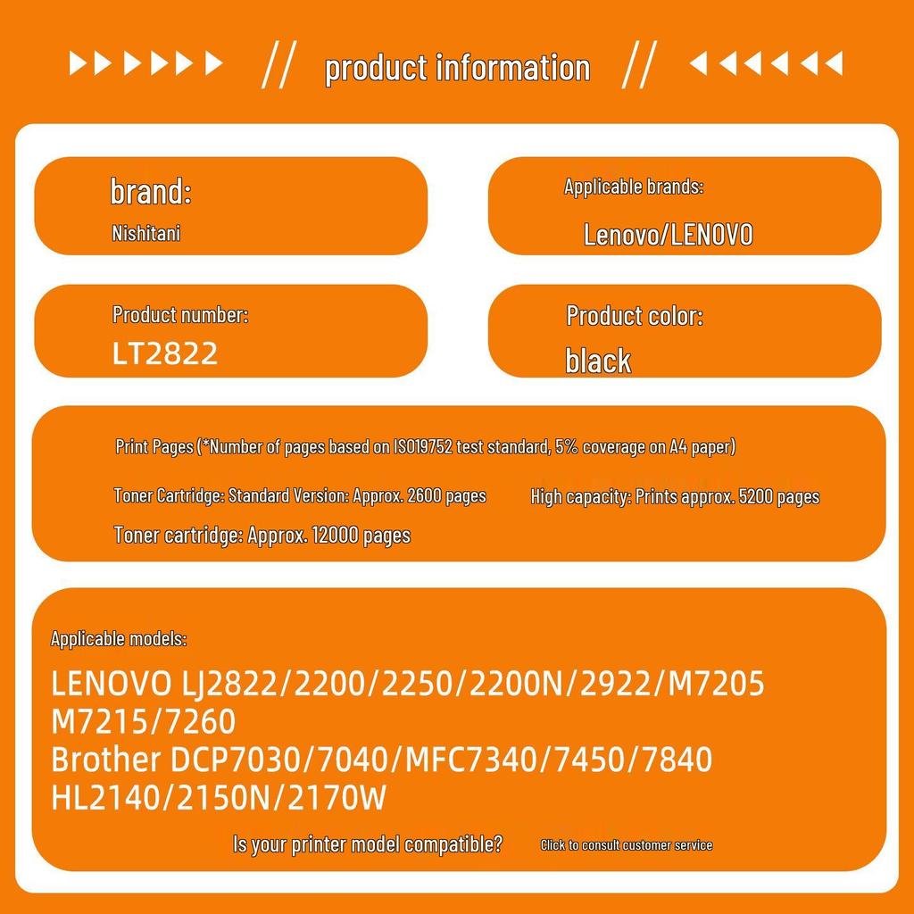 Compatible Drum Unit for Lenovo M7250, M7205, M7215, 7260, HL2140, 7450, DCP7030, TN2125