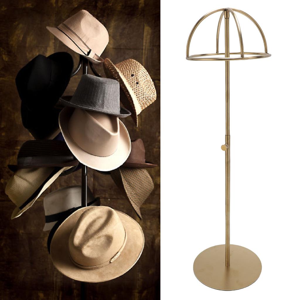 Tabletop Hat Stand Height   Metal Hollow Three Dimensional Hat Display Rack for Beach Hat Cowboy Hat Winter Hat