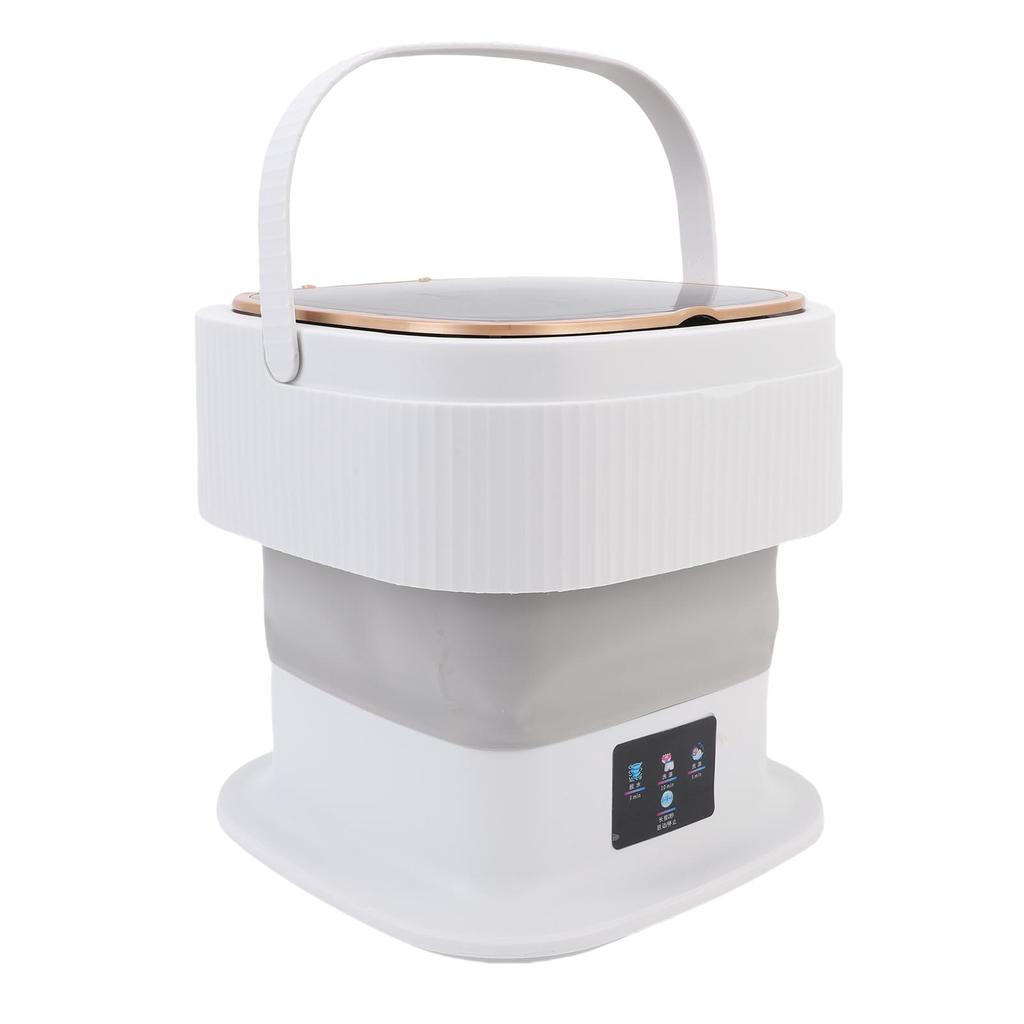 Portable Washing Machine 11.5L Foldable Portable Washer with Soft Drying Automatic Drainage for Home Dormitory EU Plug