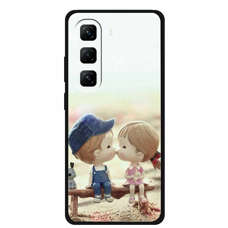 For Infinix Hot 60 Pro+ Case Cool Cartoon Soft Silicone TPU Black Cover For Infinix Hot 60 Pro Plus ShockProof Phone Case X6886