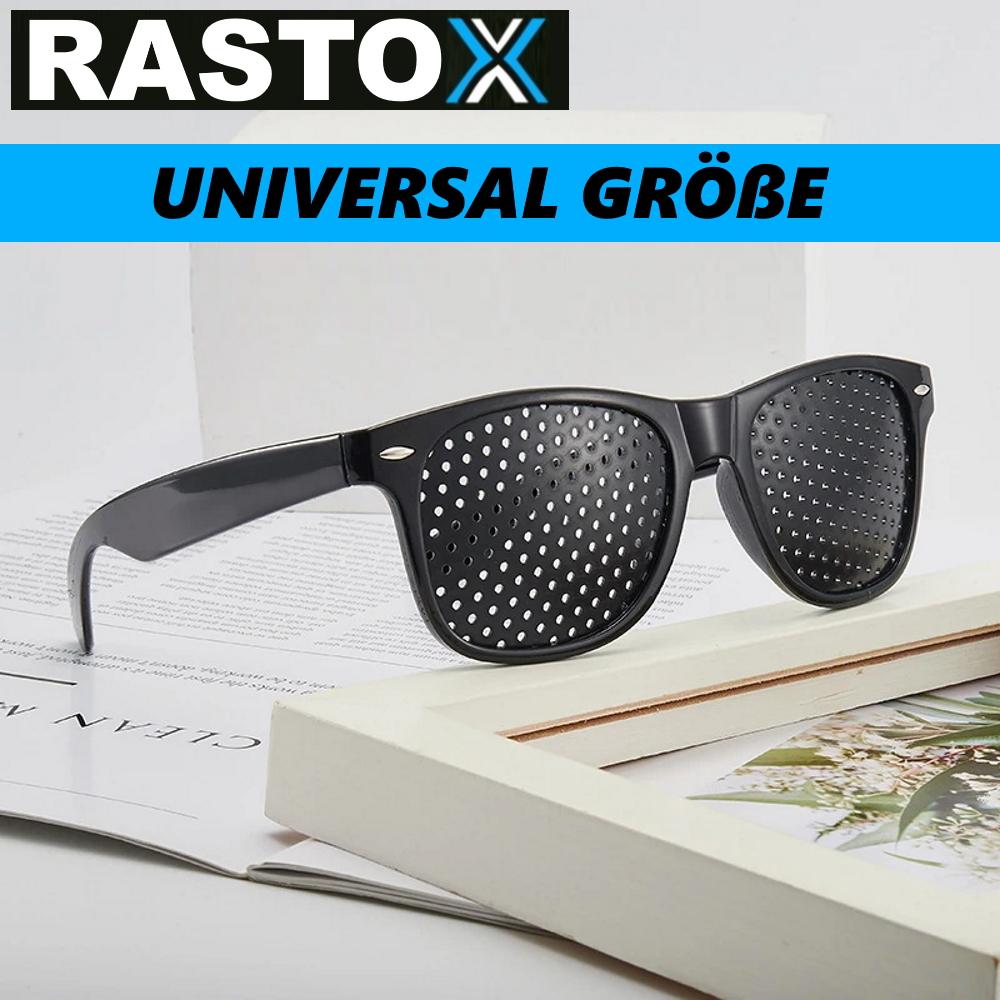 RASTOX Rasterbrille Hullbrille Øyetrening Avslapning Gitterbrille svart