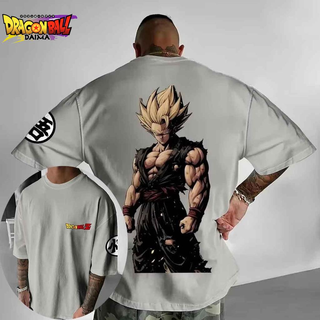 Dragon Ball Print Graphic T Shirts Man Summer Y2k Clothes Cotton Casual Oversized Short Sleeve Tee Streetwear Tops Anime Cosplay