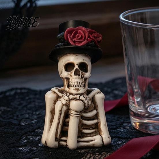 Cute Tabletop Decor For Party Halloween Decoration Resin Skull Ghost Mouth Gnome Figurine for Home Holiday Souvenir Gifts Table Tiered Tray,