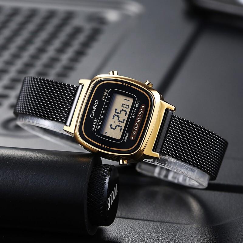 Casio Ανδρικό Νεανικό Μαύρο Ρολόι LA670WEMB-1 LA670WEMB-1