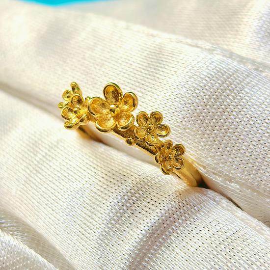 2026 Peach Blossom Open Ring, Korean Style, Sweet Temperament, Niche Index Finger, Light Luxury High-End Jewelry.