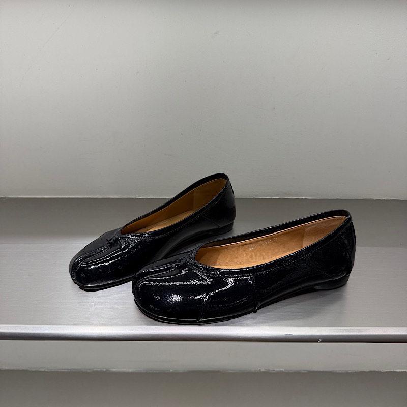 Sapatilhas Mary Jane Femininas de Pele com Solado Macio e Dedos Separados - Sapatos Baixos de Couro Confortáveis