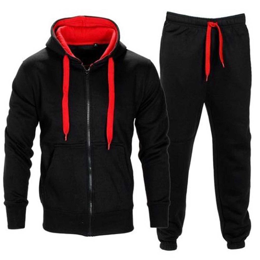 New Men's Casual Sweatshirt Suit Men's Slim Hip Hop Style Hoodie Suit