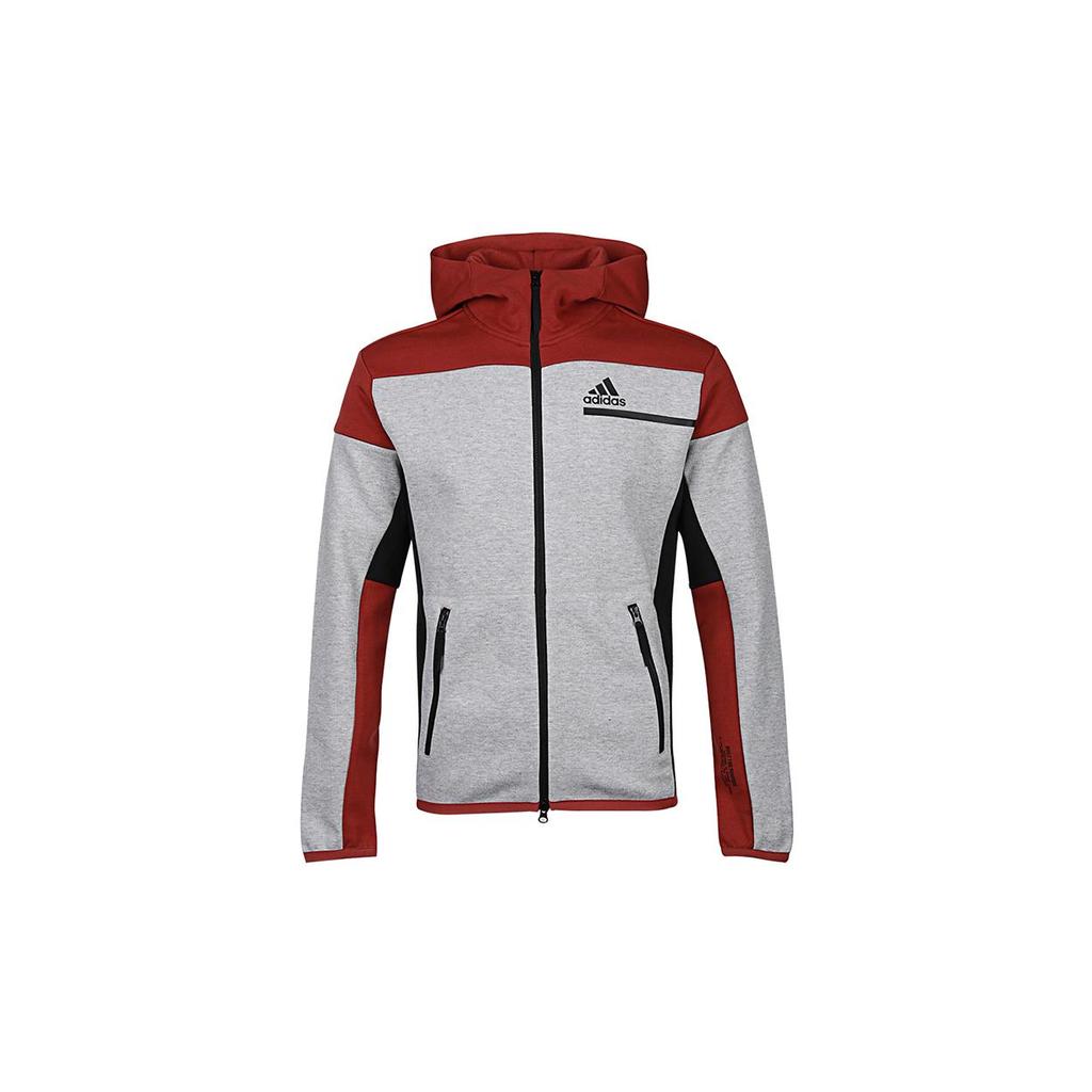 Adidas Jackets Men's Light Gray Hooded Moderate Other GM6536