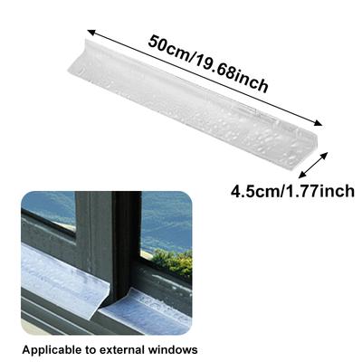 1 Stück Transparenter Wasserdichter Dichtungsstreifen Fenster Wasserabweisende Leiste Selbstklebend Türfensterkantenabdichtung Balkon Wasserabweiser
