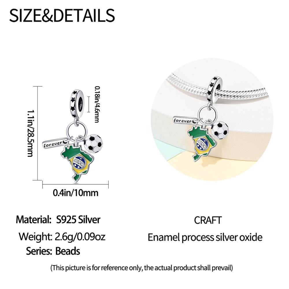 Copper Ahletic Sports Charms Bead Golf Rugby Surfing Tennis Dance Pendants Fit Bracelets Diy Jewelry Making Gift