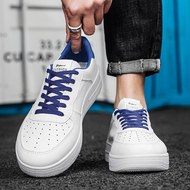 Men's Oversized Breathable Fashionable Retro Board Shoes Sports and Casual Shoes Thick Soled White Shoes