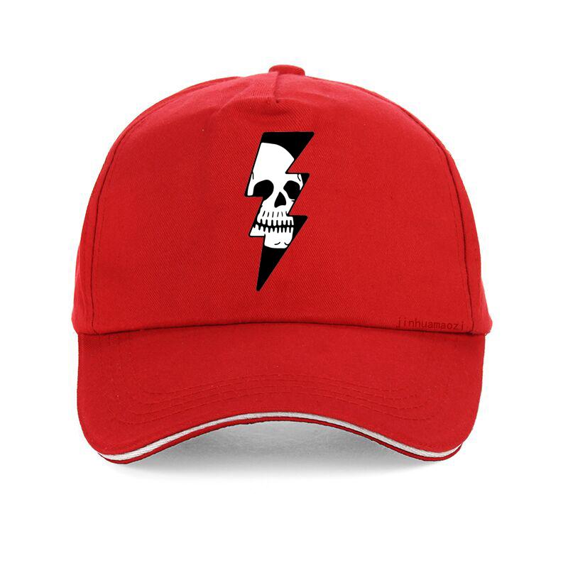 Thunder Skull Badge Lightning Skull Baseball Cap Fashion Casual Unisex Snapback Hats Summer Adjustable Dad Hat
