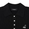 Kangol Women S Cable Polo Knit Black 1917