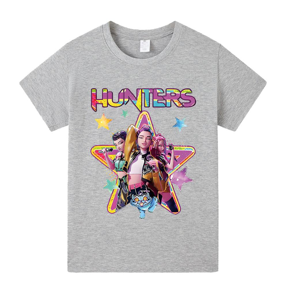 A1197 Kids Boys Girls Kpop Rumi Zoey Mira Print Short Sleeves T-shirt