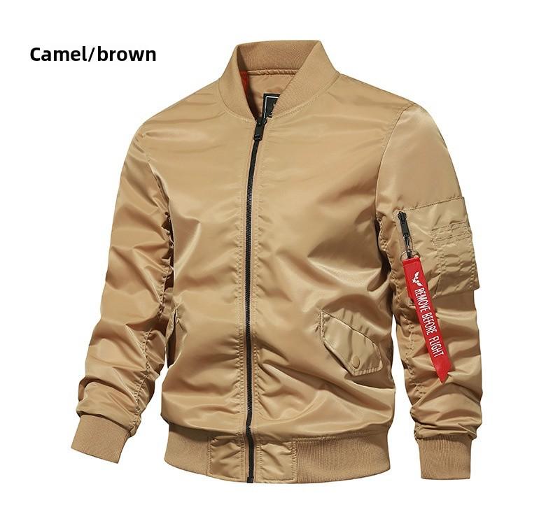 Men's Camouflage MA-1 Flight Jacket, Large Size, Spring/Autumn 2025