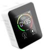 Air quality monitor. Measurement of CO2 concentration, temperature and humidity. White body.