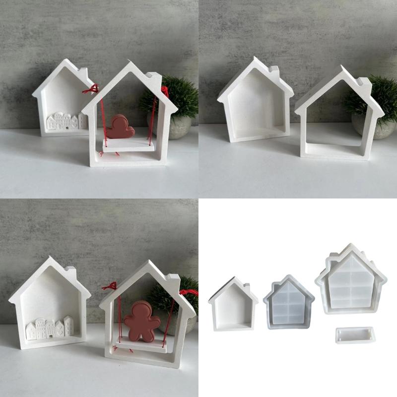 Decorative House Shape Silicone Molds Resin Crafting Tool Silicone Ornament Moulds Silicone Texture Perfect for Crafting