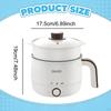 Electric Pot Cooking Nonstick Portable Mini Ramen Cooker Multipurpose for Oatmeal, Rice,