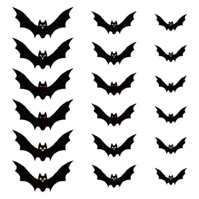 Scary Hanging Bats Decoration Paper Bat Cutouts Ornament for Indoor and Outdoor Home Decoration Festival Theme Party