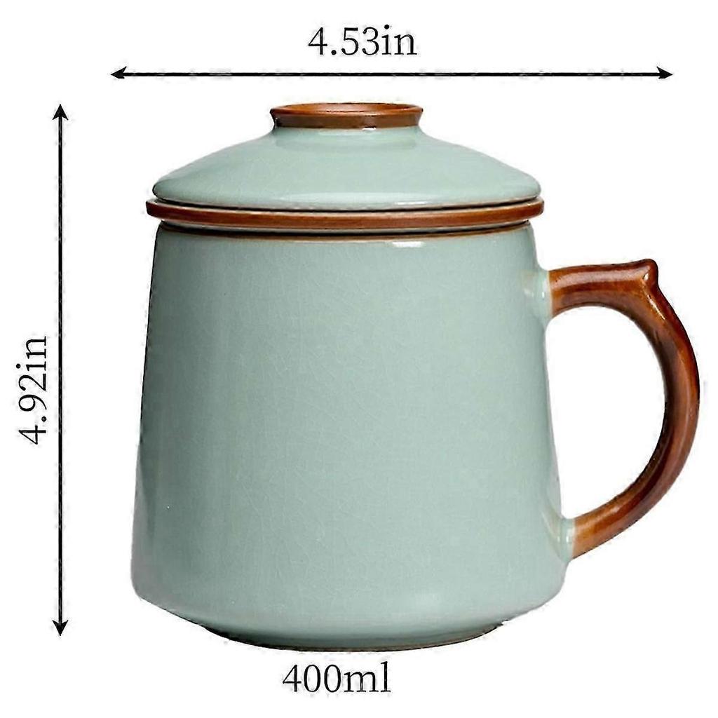 Ceramic Tea Cups,Tea Cup with Infuser and Lid,with Filters Bright and Colorful for Making Tea,Coffee less