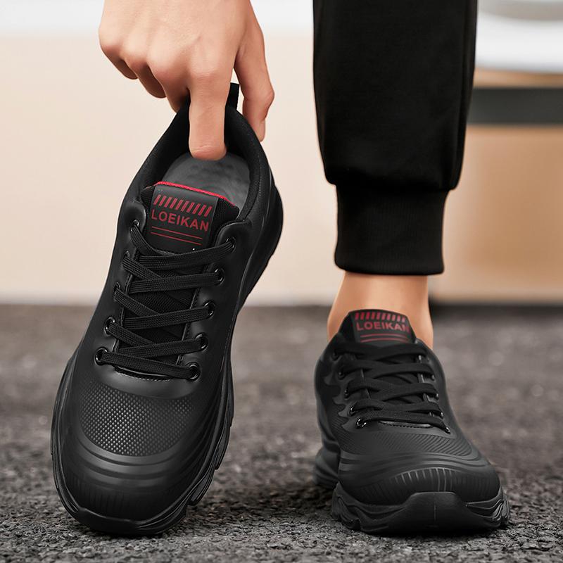 Pánská sportovní obuv Běžecké tenisky Studentská obuv na jogging Černá vycházková obuv Nadměrná velikost