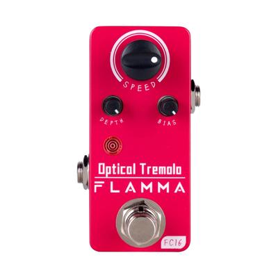 FLAMMA FC16 Optical Tremolo Guitar Effects Pedal Wide Range Speed and Depth True Bypass Tremolo Red