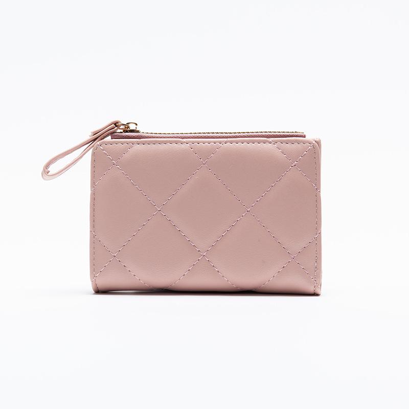 Women's Multifunctional Large Capacity Wallet - Solid Color, Small Diamond Design, Multi-Color Card Holder & Coin Purse for Autumn/Winter