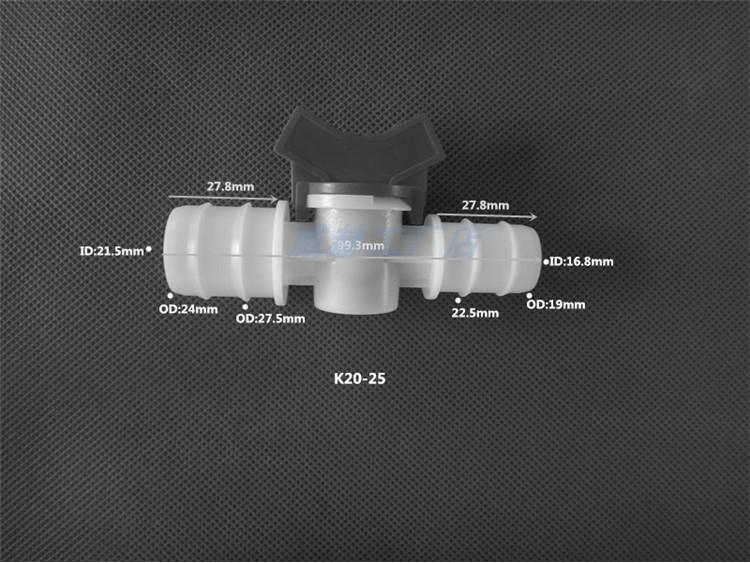 Plastic Quick-Connect Hose Ball Valve with Reducer and Flow Control