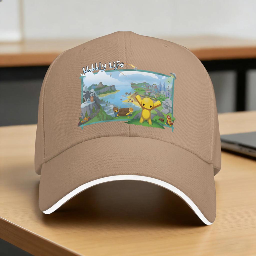 Summer Casual Baseball Cap Wobbly Life Kpop Rock Trucker Hat For Unisex-Teens Sun Visor Diy Print Baseball Caps