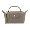 Le Pliage City 17 Button Zipper Closure Short Handle Canvas With Leather Trim Dumpling Tote Bag Small Women Tote Bags Camel-Gray 34175HYQ015