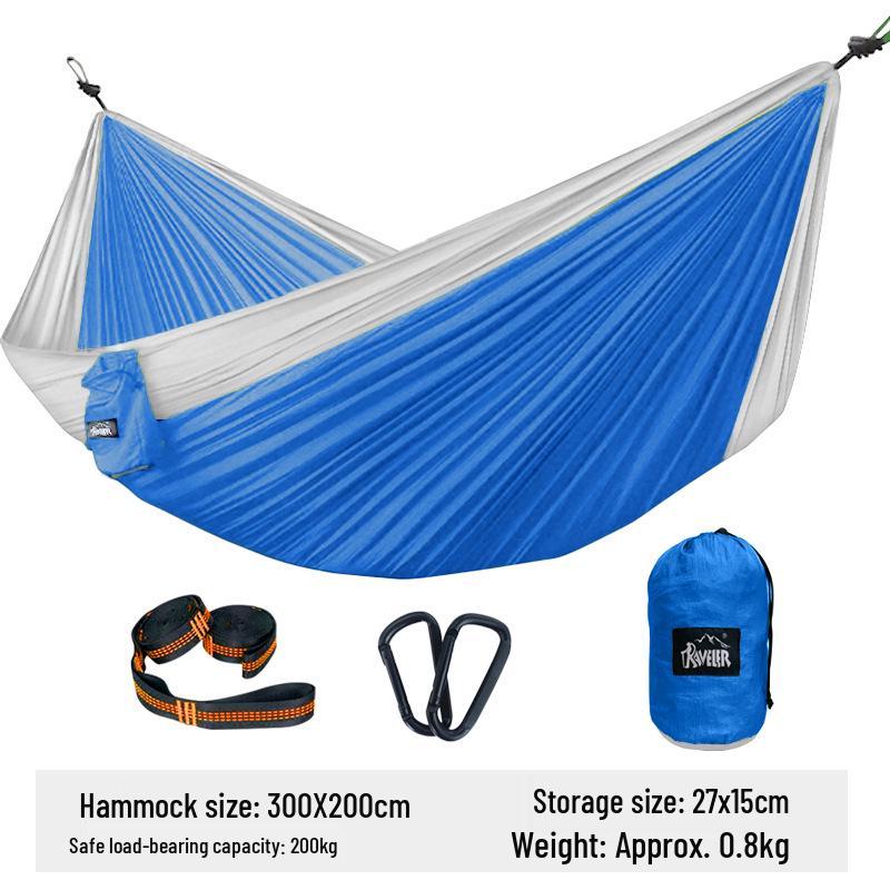 Outdoor Camping Parachute Nylon Double Hammock - Oversized and Colorful
