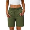Women Loose Fit Elastic Waist Casual Shorts with Pockets Straight Leg Design Comfortable Mid Rise Relaxed Style for Everyday Wear
