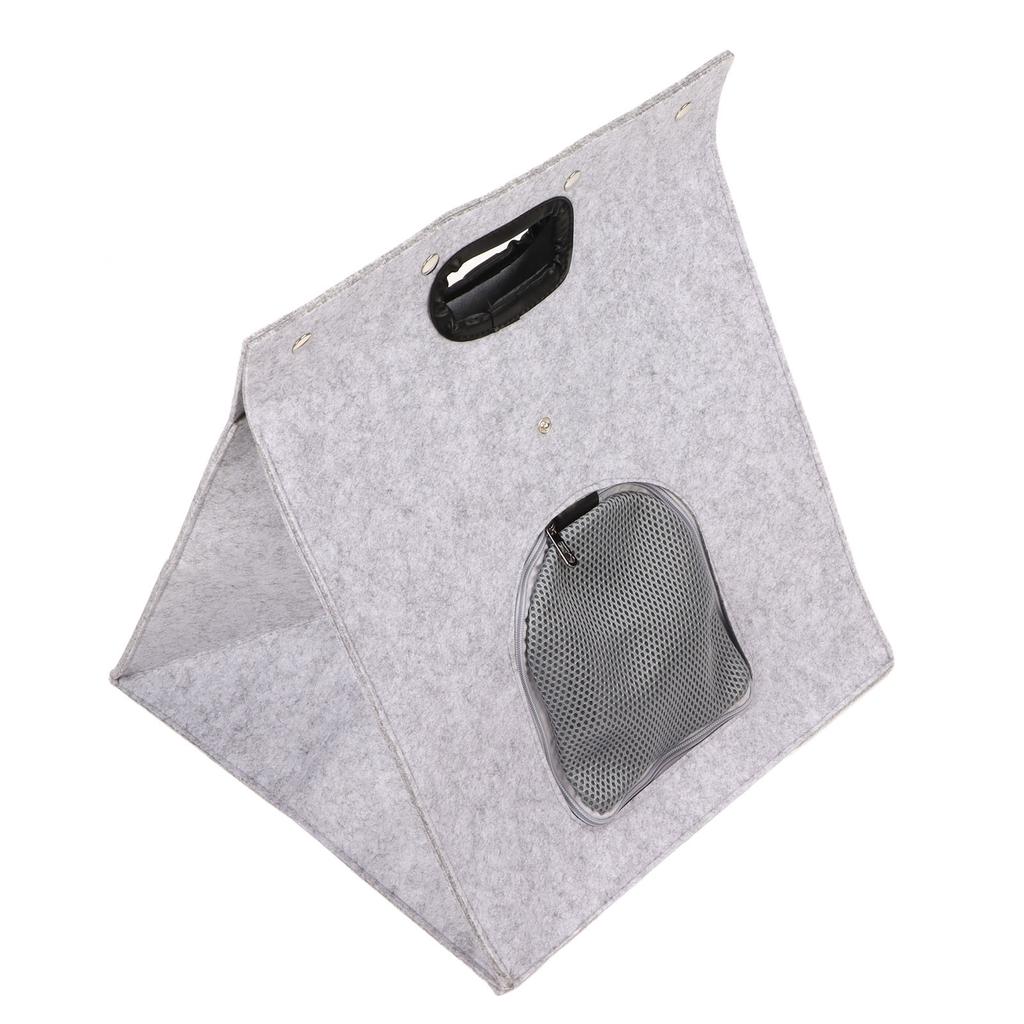 Filz Katzenbeutel Abnehmbar Waschbar Faltbar Atmungsaktiv Tragbar Katzenbeutel Haus für Kleine Katzen Hunde