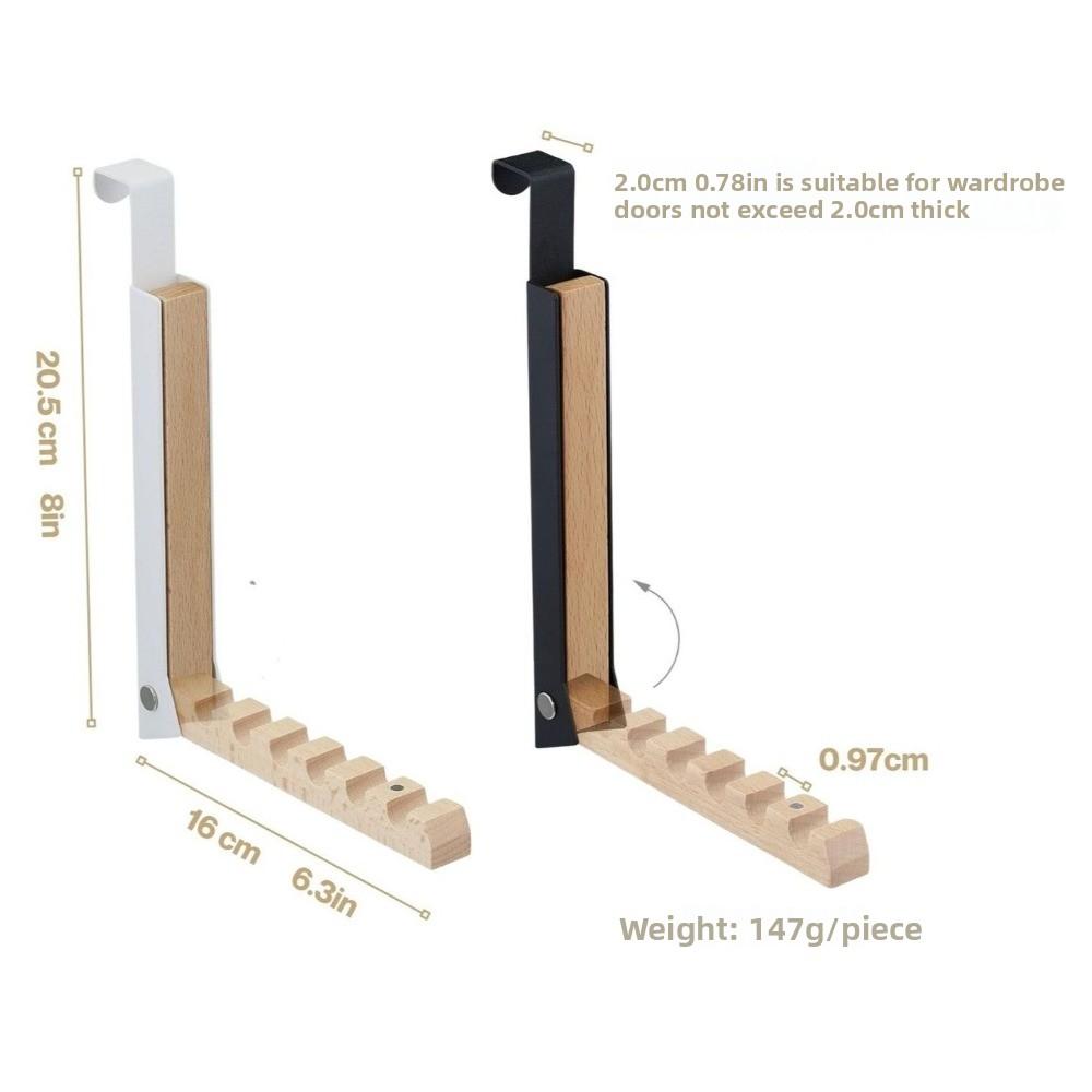 Wooden Over The Door Hanger 6 Slots Hanging Coat Rack New Clothes Drying Rack  for Travel