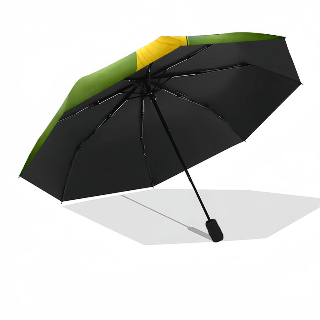 Brazilian Footballer Victory. Portable Automatic Umbrella Compact 8-Rib Design Foldable Design All-Season Umbrella for Travel Compact Folding Umbrella