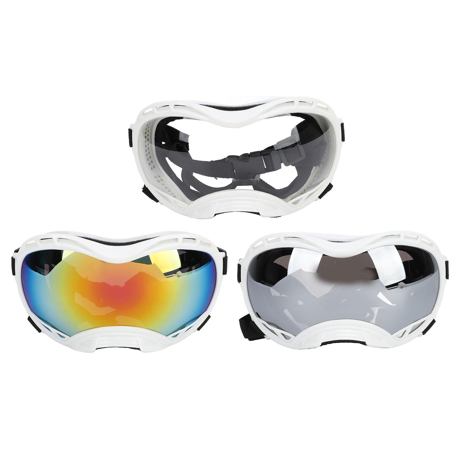 

Dog Goggles Sunglasses for Large Medium Breed PC UV Proof Wind Proof Pet Glasses with Adjustable Str Red