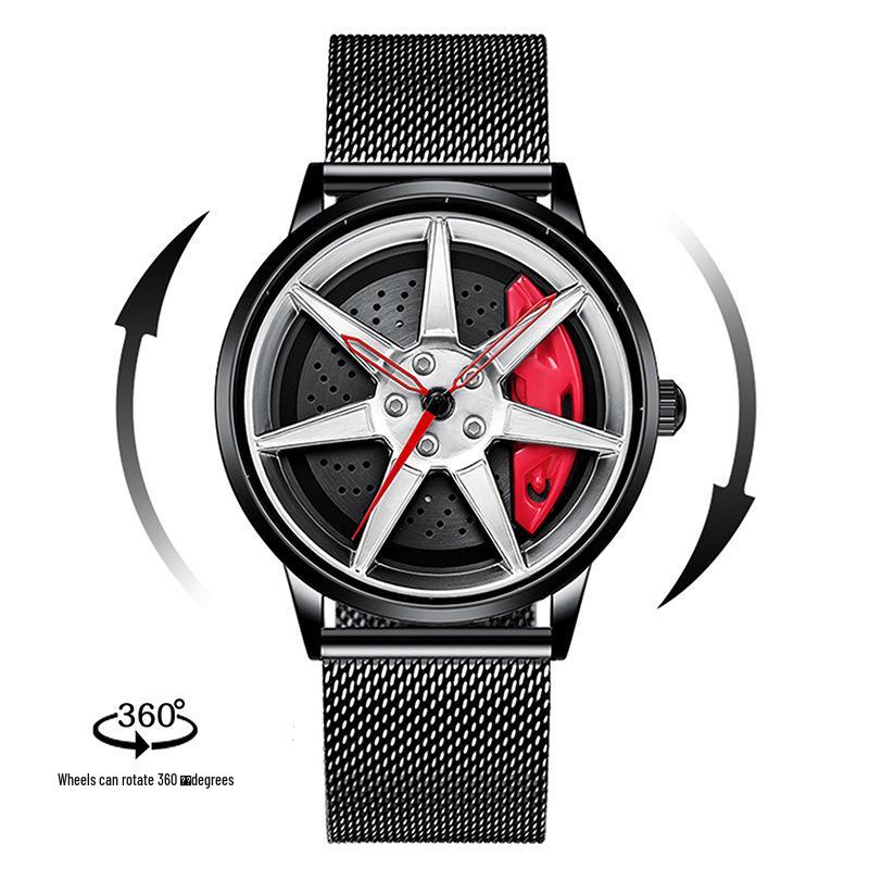 SVJ GT500 Men's 3D Skeleton Dial Wheel Watch