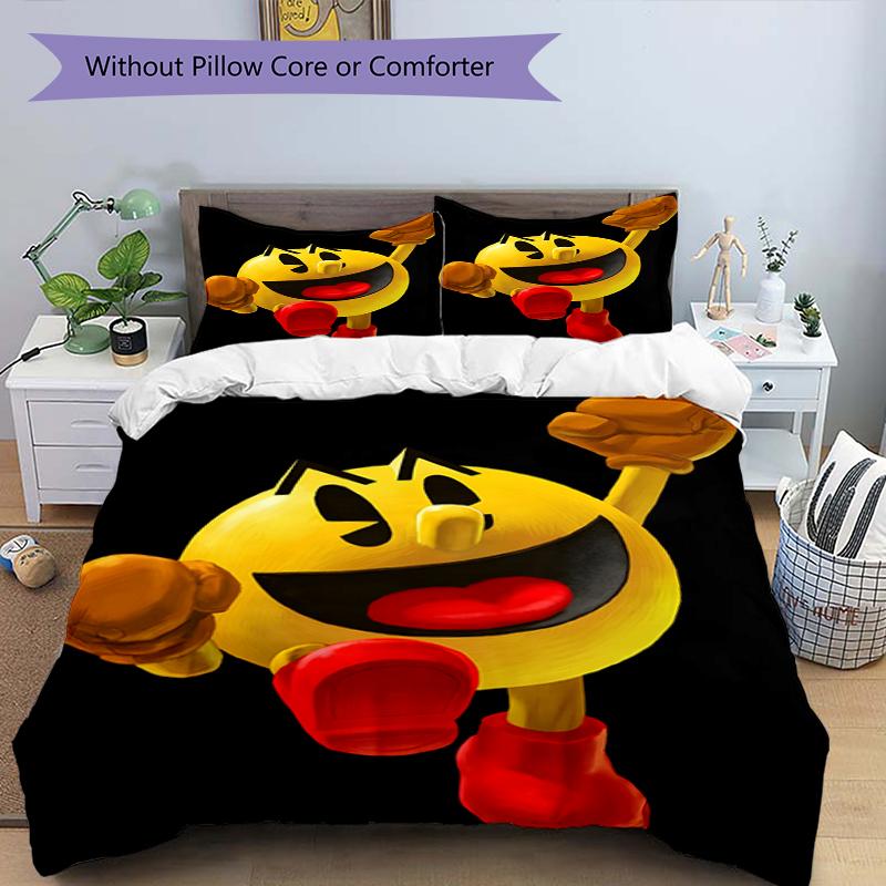 3pcs Duvet Cover Set (1*Duvet Cover + 2*Pillowcase, Without Core),PAC Print Bedding Set, Bedroom Decor, All‑Season, Birthday Gift