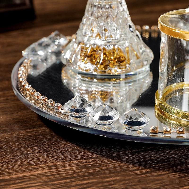 1 Set Muslim Censers Yoga Room Lotus Gift Crystal Luxury Diamond Home Glass Incense Burner Set Wedding Multiple Options Available