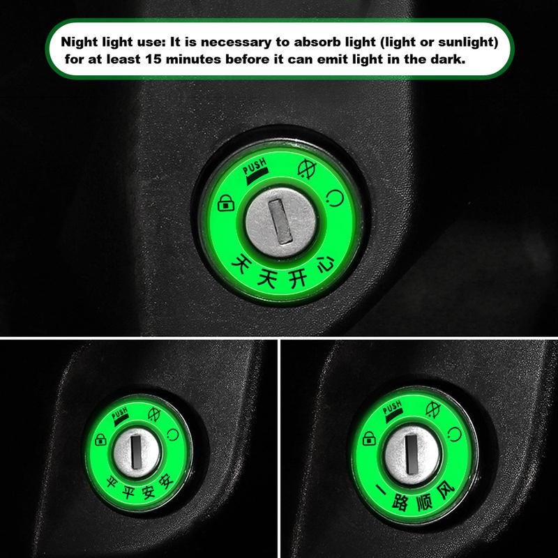1pc Motorcycle Key Hole Decorative Cover Motorcycle Luminous Switch Ring Styling Sticker Motorcycle Ignition Key Stickers